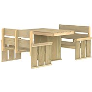 3-piece garden dining set impregnated pine wood, 3096611 - Garden Furniture