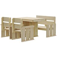 4-piece garden dining set impregnated pine wood, 3096612 - Garden Furniture