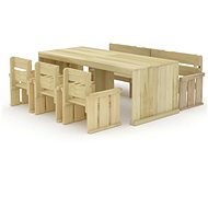 5-piece garden dining set impregnated pine , 3096614 - Garden Furniture