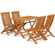 5-piece garden dining set solid teak wood, 3059601 - Garden Furniture