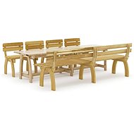 6-piece garden dining set impregnated pine wood, 3096608 - Garden Furniture