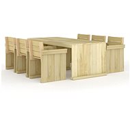 7-piece garden dining set impregnated pine , 3096615 - Garden Furniture