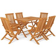 7-piece garden dining set solid teak wood, 3059604 - Garden Furniture