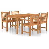 5-piece garden dining set solid teak wood, 3059939 - Garden Furniture