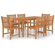 7-piece garden dining set solid teak wood, 3059940 - Garden Furniture