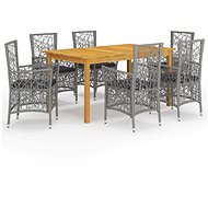7-piece garden dining set grey, 3067796 - Garden Furniture