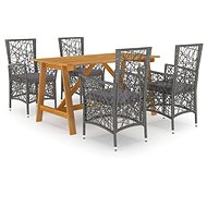 5-piece garden dining set grey, 3068754 - Garden Furniture