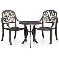 3-piece bistro set cast aluminium bronze, 3070565 - Garden Furniture