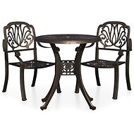 3-piece bistro set cast aluminium bronze, 3070571 - Garden Furniture