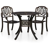 3-piece bistro set cast aluminium bronze, 3070574 - Garden Furniture