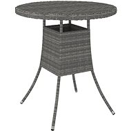 Zahradní stůl černý 70 × 70 × 73 cm polyratan, 310469 - Zahradní stůl