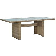 Zahradní jídelní stůl hnědý 200 × 100 × 74 cm sklo a polyratan, 310142 - Zahradní stůl