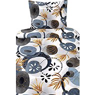 4sleep Bavlněné povlečení Lux  140 × 200, 70 × 90 cm, abstrakce modrá/bílá - Bed Linen