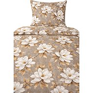 4sleep Bavlněné povlečení Lux  140 × 200, 70 × 90 cm, magnolie béžové - Bed Linen