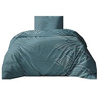 4sleep Bavlněné saténové povlečení 140 × 200, 70 × 90 cm, oko tyrkysové - Bed Linen