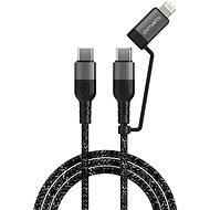 4smarts USB-C to USB-C and Lightning Cable ComboCord CL 3m fabric monochrome - Datenkabel