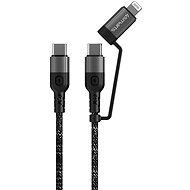 4smarts USB-C to USB-C and Lightning Cable ComboCord CL 0.25m fabric monochrome - Adatkábel