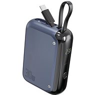4smarts Pocket with integrated USB-C Cable 10000mAh 30W steel blue - Power Bank