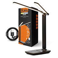 SMART LED Touch-Control Dimmable LED Desk Lamp 2x5W/2×200Lm/USB-C/Black - Table Lamp