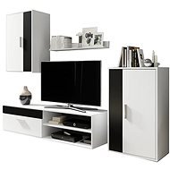 Nejlevnější nábytek Nejby bílá/černá - Obývací stěna