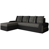 Nejlevnější nábytek Menket 2, černá látka/černá ekokůže - Sedací souprava