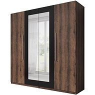 Nejlevnější nábytek Wilder se zrcadlem - dub monastery / černá - Wardrobe