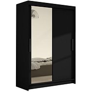 Nejlevnější nábytek Kendi VI - černý mat / zrcadlo - Wardrobe