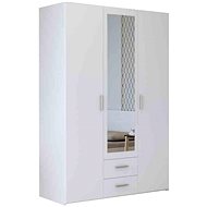 Nejlevnější nábytek Benigna se zrcadlem - bílá - Wardrobe