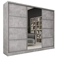 Nejlevnější nábytek Litolaris 250 se zrcadlem - beton - Wardrobe