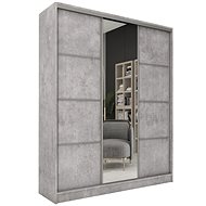 Cheapest furniture Litolaris 150 with mirror - concrete - Wardrobe