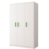 Nejlevnější nábytek Damaso 3D - bílá / limetka - Wardrobe