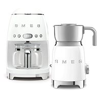 SMEG 50's Retro Style 1,4l 10 cup white + SMEG 50's Retro Style 0,6l white - Set