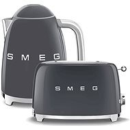 kettle SMEG 50's Retro Style 1,7l grey + toaster SMEG 50's Retro Style 2x2 grey 950W - Appliance Set