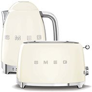 SMEG 50's Retro Style 1,7l vízforraló LED kijelző krém + SMEG 50's Retro Style 2x2 kenyérpirító 950W krémszínű - Szett