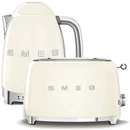 Wasserkocher SMEG 50's Retro Style 1,7l LED Anzeige Creme + Toaster SMEG 50's Retro St - Haushaltsgeräte-Set