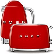 SMEG 50's Retro Style 1,7l vízforraló LED kijelző piros + SMEG 50's Retro Style 2x2 kenyérpirító piros 950W - Szett