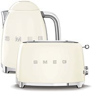 SMEG 50's Retro Style 1,7l vízforraló krém + SMEG 50's Retro Style 2x2 kenyérpirító krém 950W - Szett