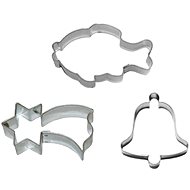 SMALL CHRISTMAS Set B 3 pcs 012 60-75 mm h. 2cm, tinned - Cookie Cutter