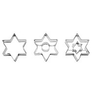 SMALL STAR Set of 3 pcs 798 40 × 46 mm 2 pcs with centre, tinned - Cookie Cutter