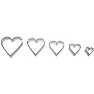 SMALL HEART Set of 5 pcs 709 55 × 55 mm smooth, tinned - Cookie Cutter
