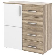 Nejlevnější nábytek IDA 02, canyon oak/bílá - Chest of Drawers