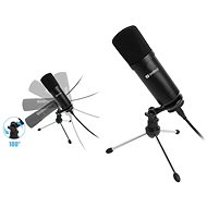 SANDBERG Streamer USB Desk Microphone, Black - Microphone