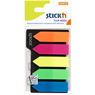 STICK´N 45 x 12mm, Plastic Arrows, Neon and Pastel Mix, 5 x 25 Tabs - Self-Adhesive Labels