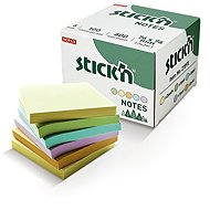 STICK'N BY HOPAX 76 x 76 mm, 6 x 100 sheets, mix of pastel colours - Memo Pad