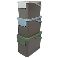 SNIPS Sorted waste bin 25 l 3 pcs grey + lid mix - Rubbish Bin
