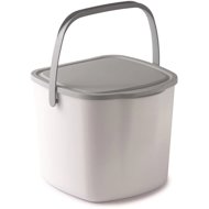 SNIPS Bioabfallbehälter 3 l weiß + hellgrauer Deckel - Mülleimer