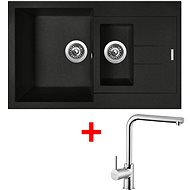 Sinks Amanda 780.1 Metalblack + Elka - Kitchen Sink and Tap Set