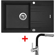 Sinks Linea 780 Granblack + Enigma S GR - Set dřezu a baterie