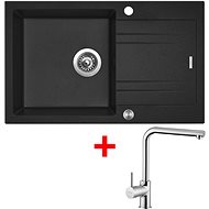 Sinks Linea 780 Granblack + Elka - Kitchen Sink and Tap Set