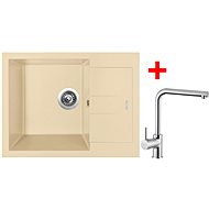 Sinks Amanda 650 Sahara + Elka - Kitchen Sink and Tap Set